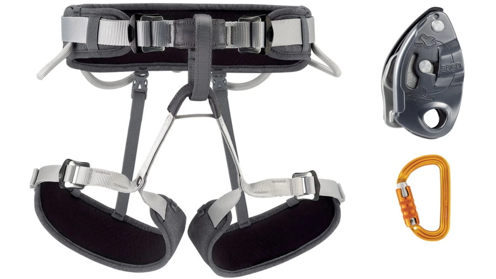 Petzl Corax Harness Kit With GRIGRI Belay System And Sm'D Carabiner