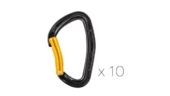 Petzl Djinn Steel Carabiners, 10 Pack